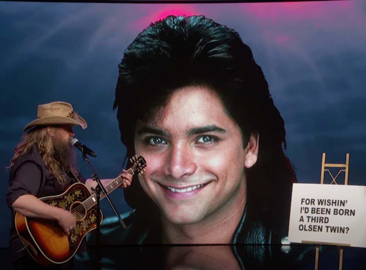 Watch Chris Stapleton Improvise a Song About John Stamos on ‘Kimmel’