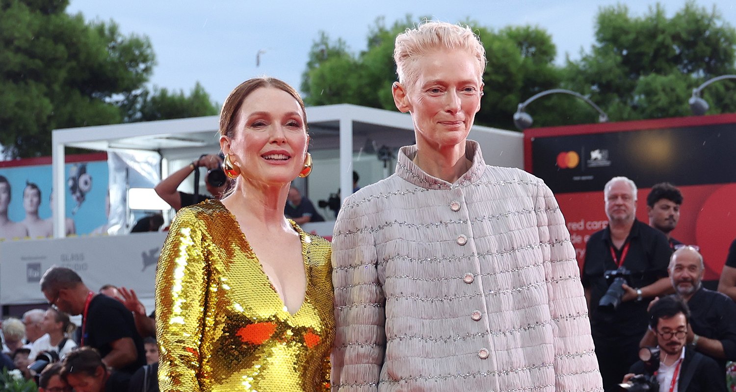 Julianne Moore & Tilda Swinton Hold Hands at ‘The Room Next Door’ Premiere at Venice Film Festival 2024 | 2024 venice film festival, Alessandro Nivola, Alvise Rigo, Julianne Moore, Pedro Almodovar, Tilda Swinton | Just Jared: Celebrity News and Gossip